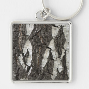 Bark Birch Wood Schlüsselanhänger