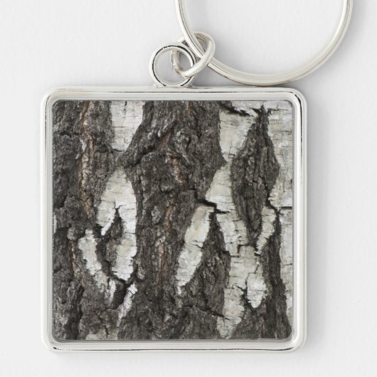 Bark Birch Wood Schlüsselanhänger (Vorne)