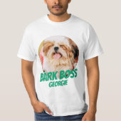 Bark Boss Haustier Foto Modernes, Cooles Einfaches T-Shirt (Vorderseite)