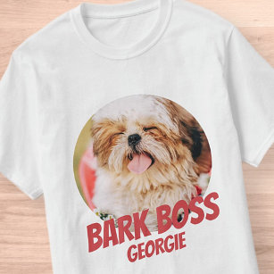 Bark Boss Haustier Foto Modernes, Cooles Einfaches T-Shirt