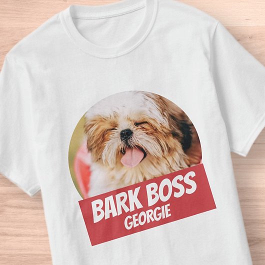 Bark Boss Haustier Foto Modernes, Cooles Einfaches T-Shirt