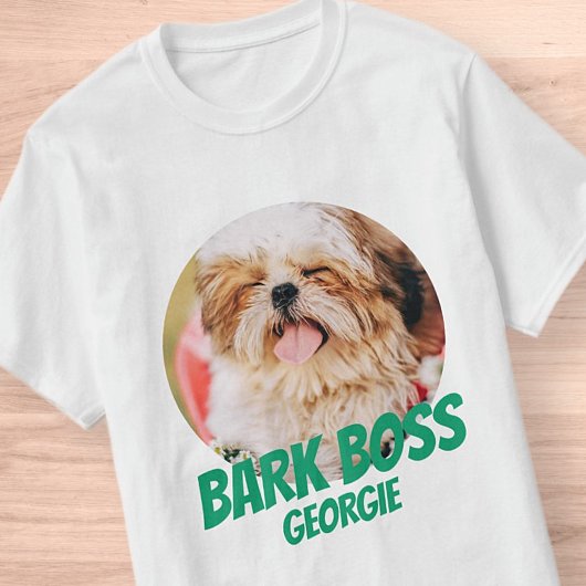 Bark Boss Haustier Foto Modernes, Cooles Einfaches T-Shirt