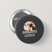 Bark Boss Haustier Hund Foto Modern Einfach Cool Button (Vorne & Hinten)