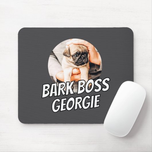 Bark Boss Pet Dog Photo Modern Simple Cool Mousepad (Mit Mouse)