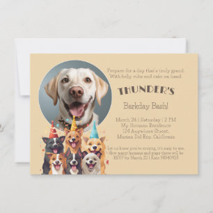 Bark Day Bash Doggo Birthday Einladung