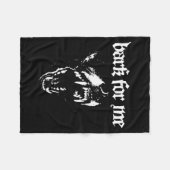 Bark For Me Fierce Dog Blackletter Aesthetic Trend Fleecedecke (Vorderseite (Horizontal))