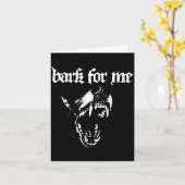 Bark For Me Fierce Dog Blackletter Aesthetic Trend Karte (Gelbe Blume)