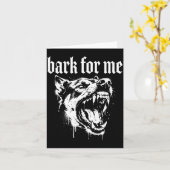 Bark For Me Gothic Fierce Dog Karte (Gelbe Blume)