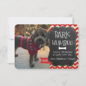 Bark Humbug Dog Weihnachtskarte Einladung (Vorderseite)
