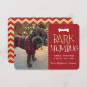 Bark Humbug Dog Weihnachtskarte Einladung (Vorne/Hinten)