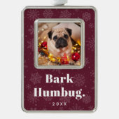 Bark Humbug | Foto für Haustiere Rahmen-Ornament Silber (Vorderseite)