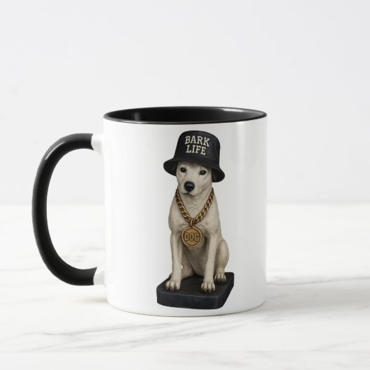 Bark Life Nipper - Hip Hop RCA Victor Dog Tasse (Links)