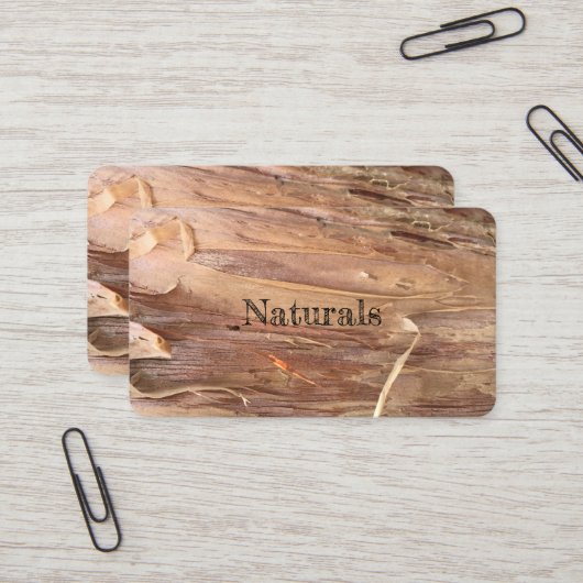 Bark Natural Business Cards Visitenkarte (Vorderseite/Rückseite Beispiel)