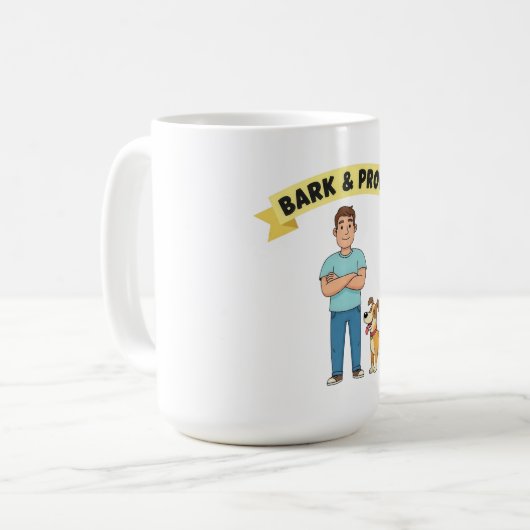Bark & Proud Vatertag Kaffeetasse (Vorderseite Links)