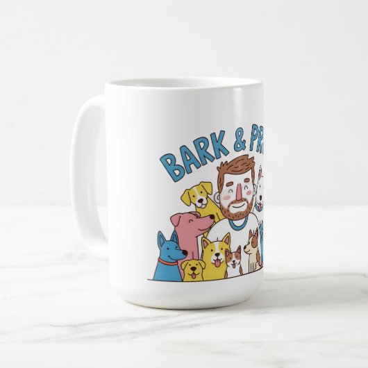 Bark & Proud Vatertag Kaffeetasse (Vorderseite Links)