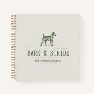 Bark & Stride Hunde-Spaziergang-Geschäft QR-Code Notizblock