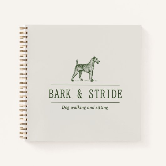 Bark & Stride Hunde-Spaziergang-Geschäft QR-Code Notizblock (Vorderseite)