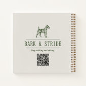 Bark & Stride Hunde-Spaziergang-Geschäft QR-Code Notizblock (Rückseite)
