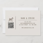 Bark & Stride Hunde-Spaziergang-Geschäfts-QR-Code Einladung (Rückseite)