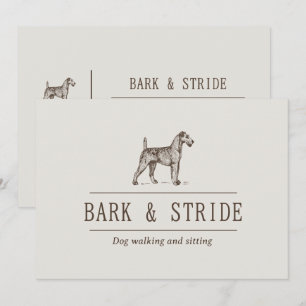 Bark & Stride Hunde-Spaziergang-Geschäfts-QR-Code Einladung