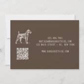 Bark & Stride Hunde-Spaziergang-Geschäfts-QR-Code Einladung (Rückseite)