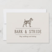 Bark & Stride Hunde-Spaziergang-Geschäfts-QR-Code Einladung (Vorderseite)