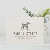 Bark & Stride Hunde-Spaziergang-Geschäfts-QR-Code Einladung (Stehend Vorderseite)