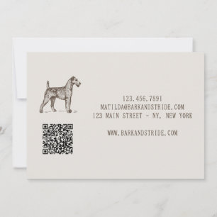 Bark & Stride Hunde-Spaziergang-Geschäfts-QR-Code Einladung