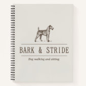 Bark & Stride Hunde-Spaziergang-Geschäfts-QR-Code  Notizblock (Vorderseite)