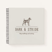 Bark & Stride Hunde-Spaziergang-Geschäfts-QR-Code Notizblock (Vorderseite)
