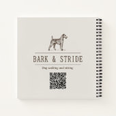 Bark & Stride Hunde-Spaziergang-Geschäfts-QR-Code Notizblock (Rückseite)