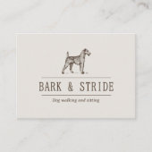 Bark & Stride Hunde-Spaziergang-Geschäfts-QR-Code  Visitenkarte (Vorderseite)