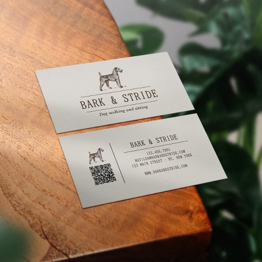 Bark & Stride Hunde-Spaziergang-Geschäfts-QR-Code  Visitenkarte