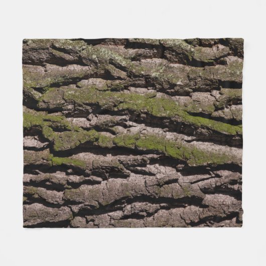 Bark tree oak moss trunk wood fleecedecke (Vorderseite (Horizontal))