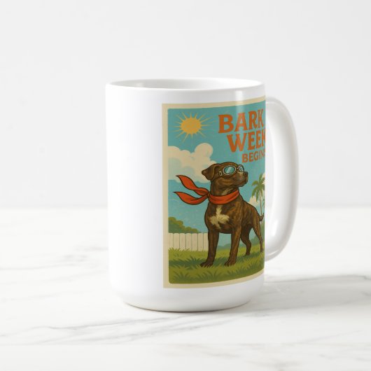 Bark Week beginnt: Retro Flight Edition Kaffeetasse (VorderseiteRechts)