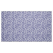 Barkcloth Style Pattern - Dunkle Marine auf Weiß Stoff (Fat Quarter (45,7 x 55,9 cm))