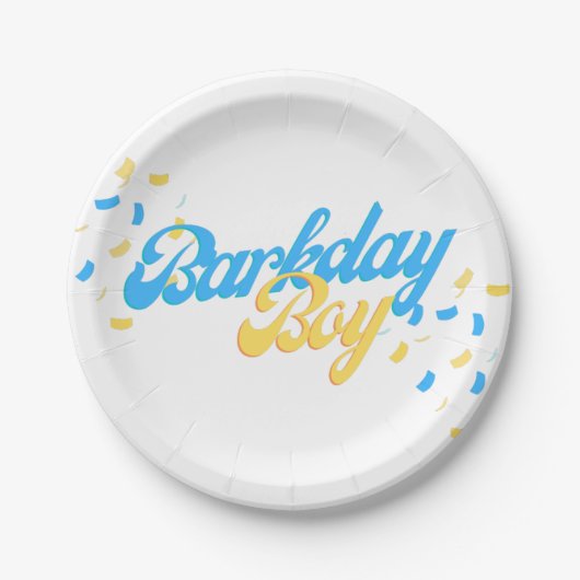 Barkday Boy Paper Plate Pappteller (Vorderseite)