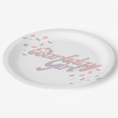 Barkday Girl Paper Plate Pappteller (Schrägansicht)