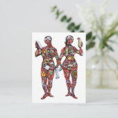 Barkeeper Anatomie (männlich & weiblich) Postkarte (Stehend Vorderseite)