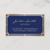 Barkeeper Bar Club Modernes Schiff New Orleans Clu Visitenkarte (Rückseite)