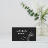 Barkeeper Bar Club Modernes Schwarz & Weiß Visitenkarte (Stehend Vorderseite)