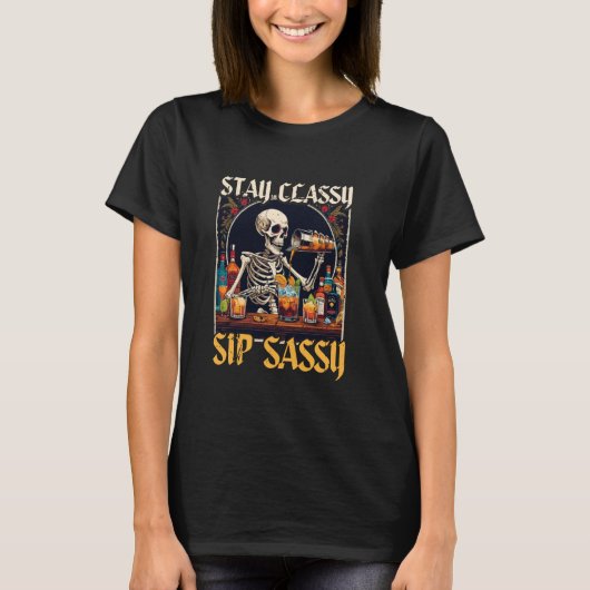 Barkeeper Barkeeper Bartending Bleibe Classy Sip S T-Shirt (Vorderseite)