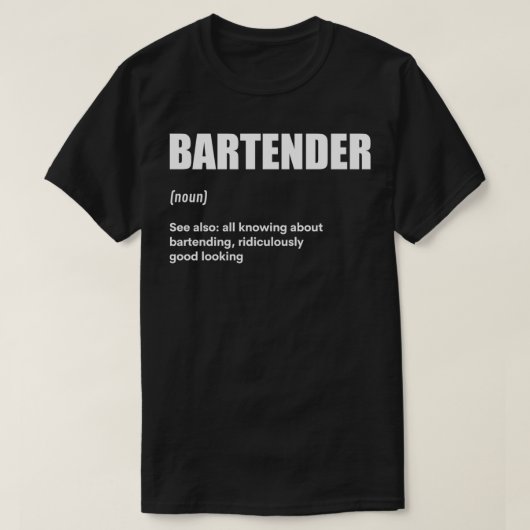 Barkeeper Barkeeper Funny Definition T-Shirt (Design vorne)