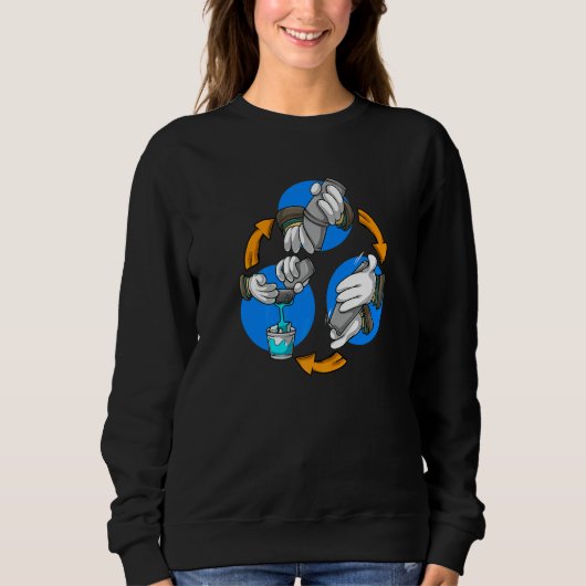 Barkeeper Bartender Cocktailmixen Barman Barkeeper Sweatshirt (Vorderseite)