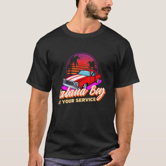 Barkeeper Beach Party Cabana Boy zu Ihrer Verfügun T-Shirt (Vorderseite)