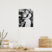 Barkeeper Bier Vintages Foto Poster (Küche)