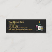 Barkeeper Black Mini Visitenkarte (Vorderseite)