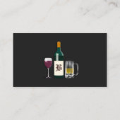 Barkeeper Black Visitenkarte (Rückseite)