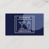 Barkeeper - Blau Visitenkarte (Vorderseite)