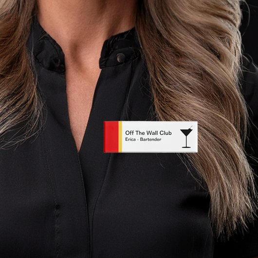 Barkeeper Bright Einfache Namensmarken Neu Namenschild